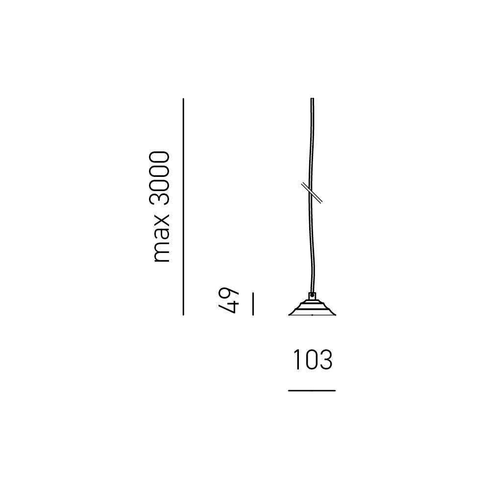 Portalampada con cavo trasparente Alice nero per Lampadari e lampade a sospensione 1XE27 max 1X60W IP20 - Lunghezza max 3 metri