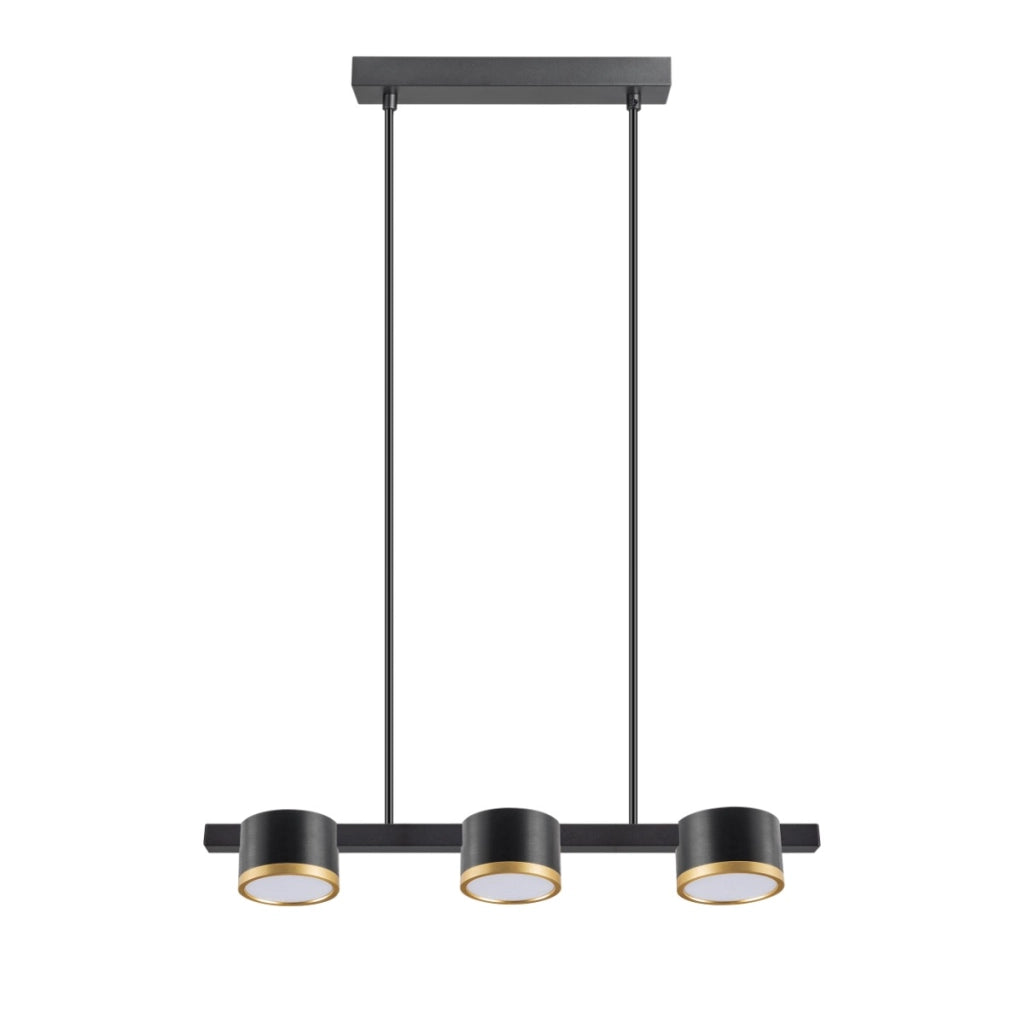 Sospensione Polux Mirella 3 spot neri GX53 LED 6W 4000K