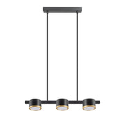 Sospensione Polux Mirella 3 spot neri GX53 LED 6W 4000K
