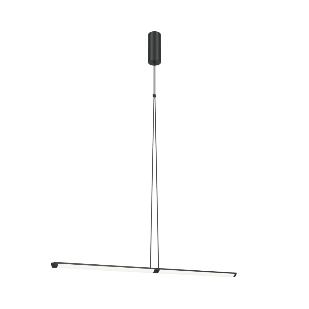 Maytoni Lampadario moderno Supersymmetry 1 luce LED integrato nero alluminio