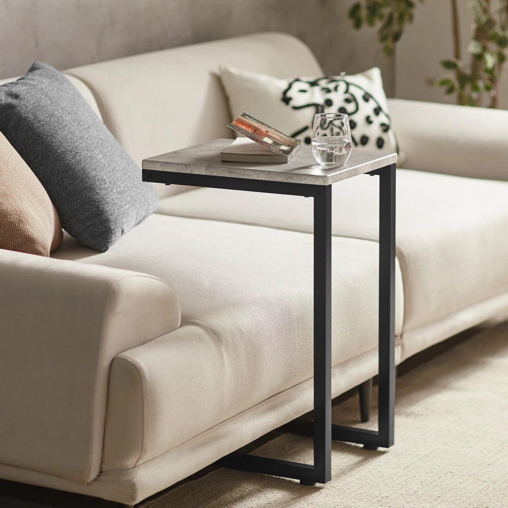 Tavolino Consolle Tavolino da Divano Supporto Tavolino Forma-C Grigio FBT44-HG