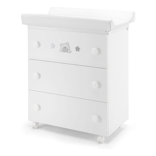 Bagnetto fasciatoio pali 0533teogr teo 3 cassetti bianco e grigio bian