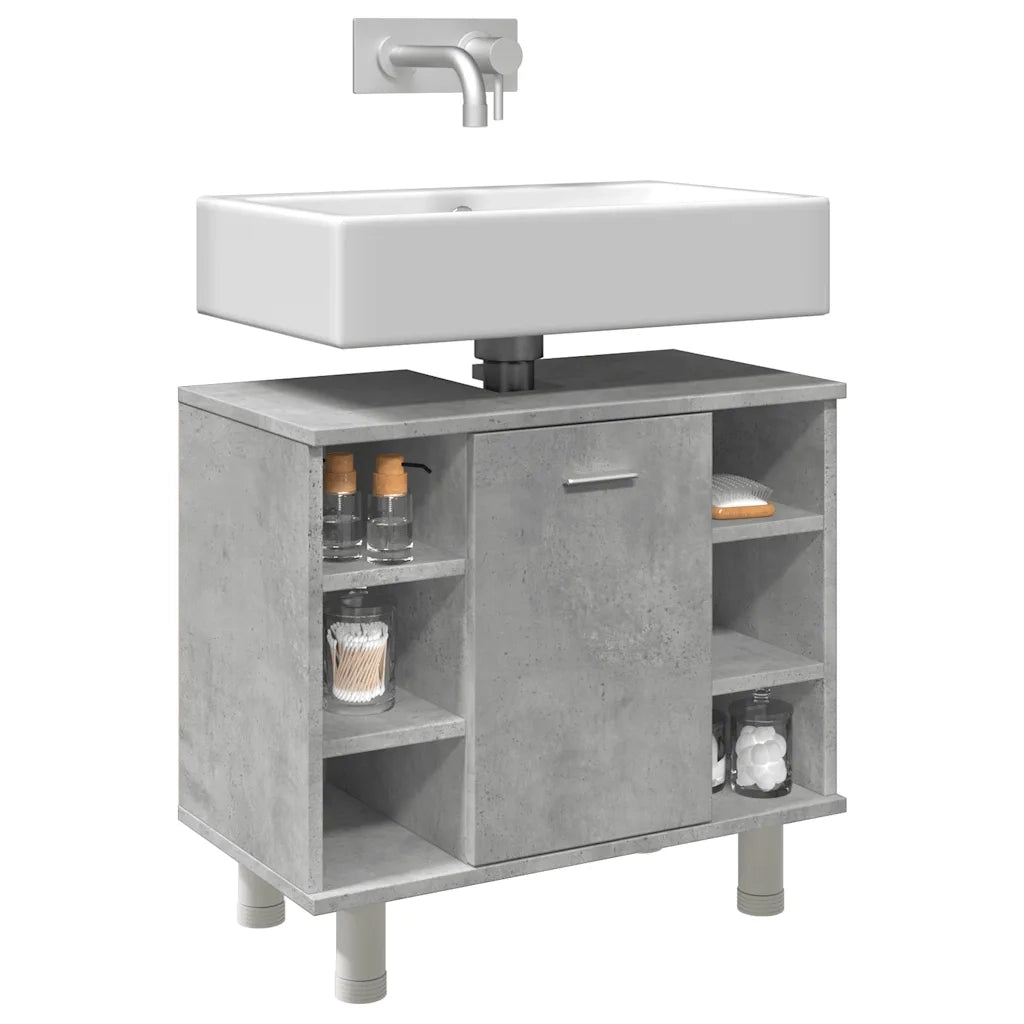 Mobile da Bagno Grigio Cemento 60x32x53,5 cm Legno Multistrato 856143