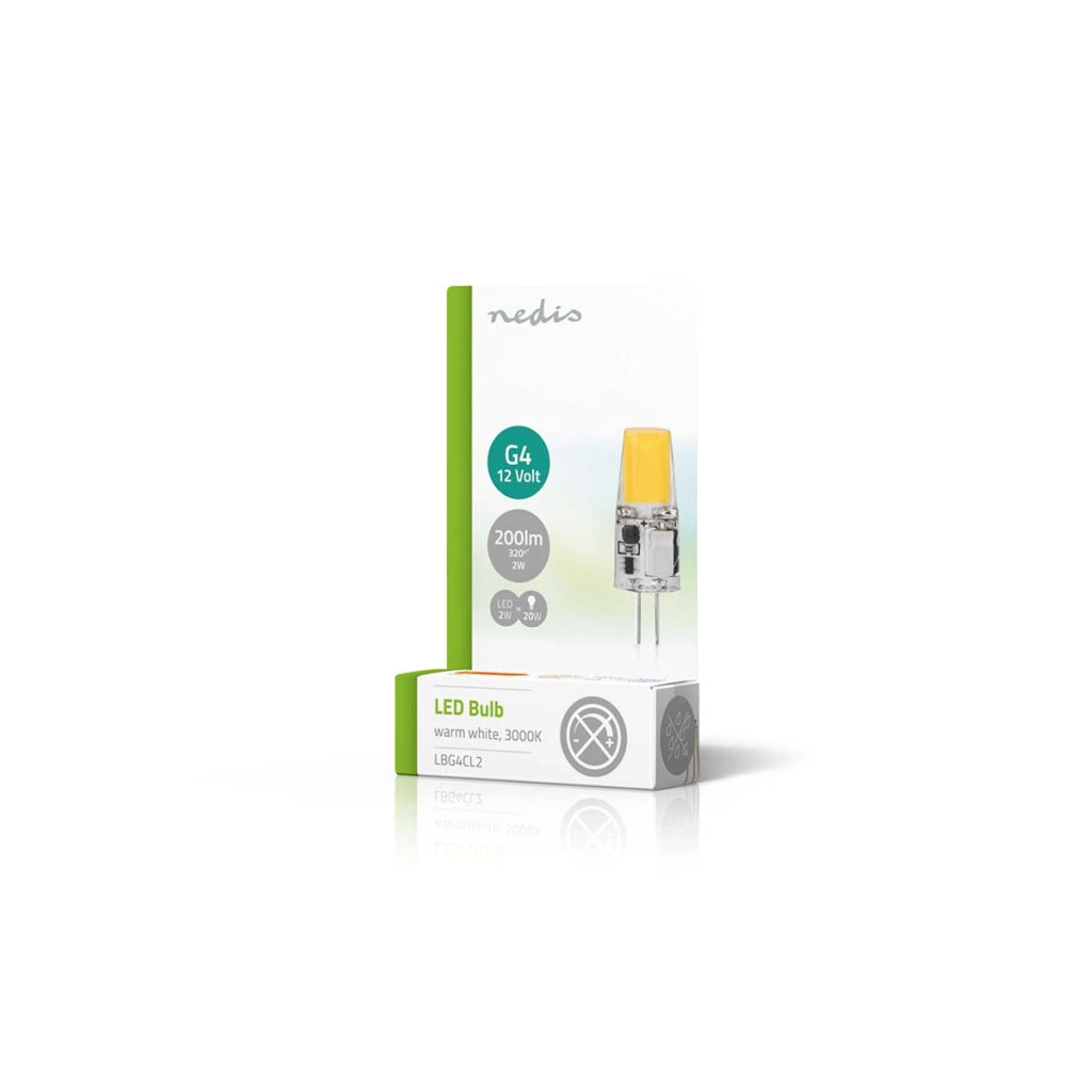 Lampada LED miniaturizzata G4 2W 200lm 3000K IPX2 Compatta Bianco Nedis
