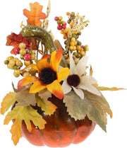 Decorazioni di Natale Artificiale per Tavolo Ornamenti per Halloween Ringraziamento Autunno - Fior di Zucchina Verde Curvo Melone