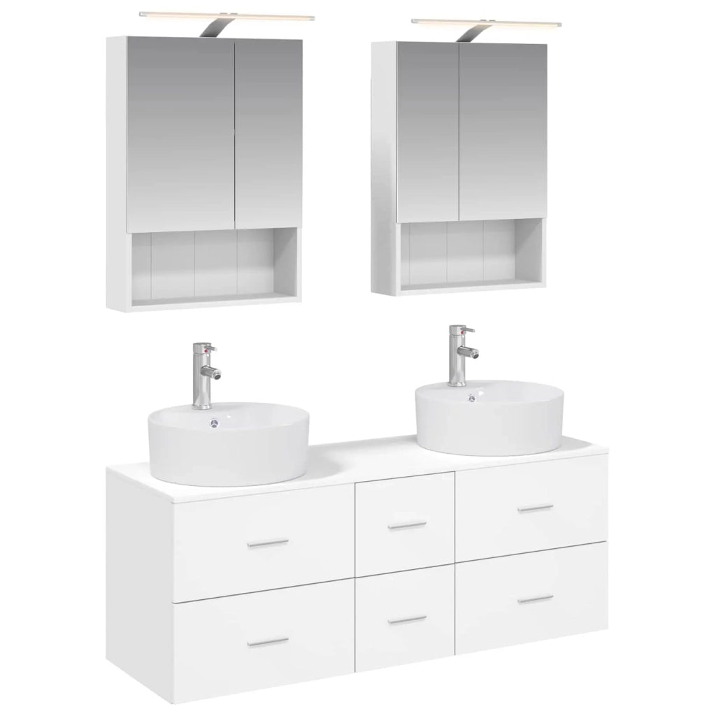 Set di mobili per il bagno 5 pcs Bianco 3406919