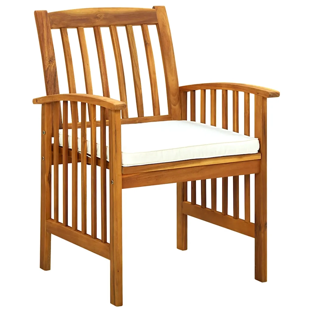 Set da Pranzo da Giardino 7 pz con Cuscini Massello di Acacia 3058087