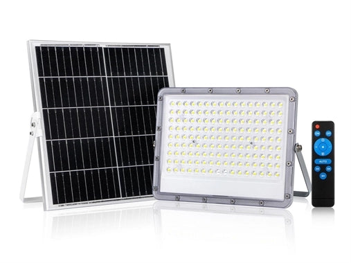 Faro Proiettore Faretto Solare Led 100w con Telecomadndo Pannello