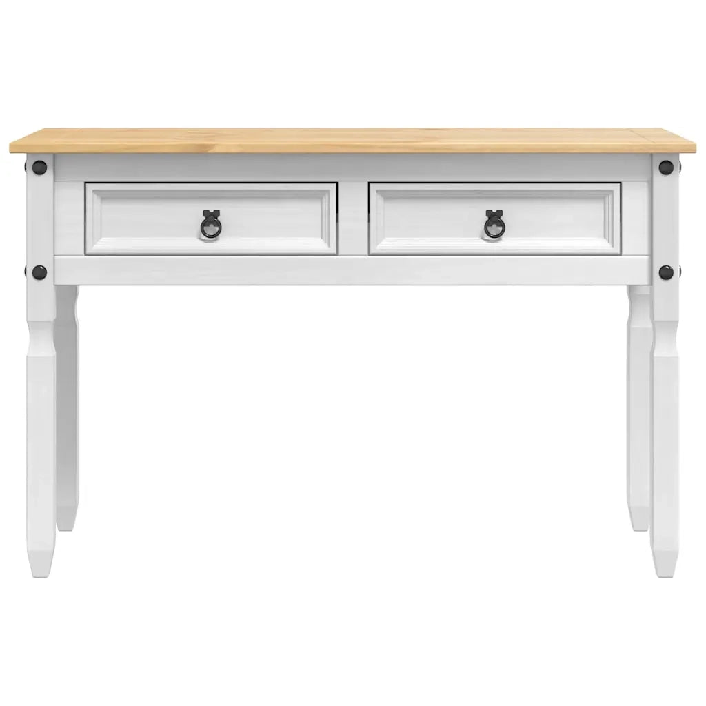 Tavolino Corona Bianco 115 x 46 x 73 cm Pino massello
