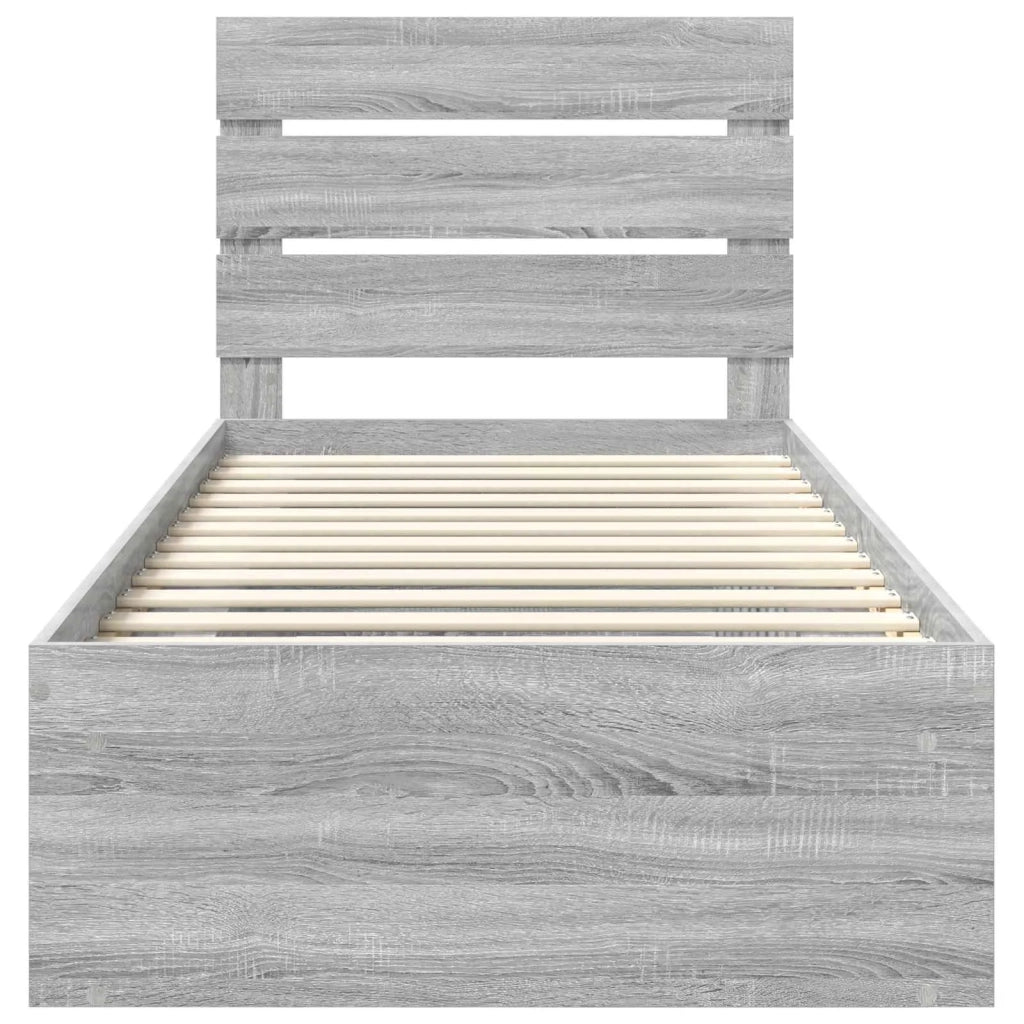 Struttura del letto Grigio Sonoma 90 x 200 cm Pino massello 3411789