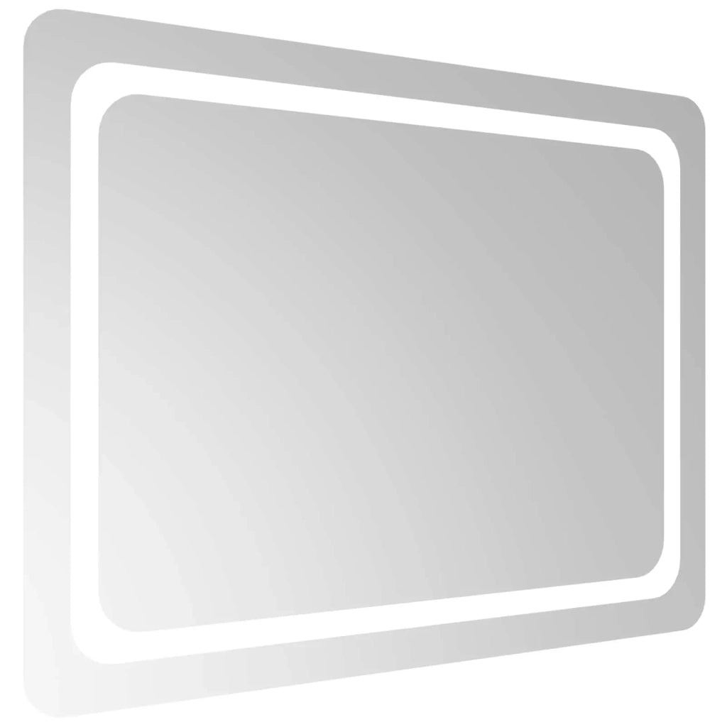 Specchio da bagno LED Trasparente 80 x 60 cm vetro temperato 42045837