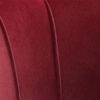 Poltrona a Conchiglia, Poltroncina Vintage, Poltroncina da Camera e Salotto, Design Elegante, con Schienale Alto, 76x67x74cm, Rosso Scuro