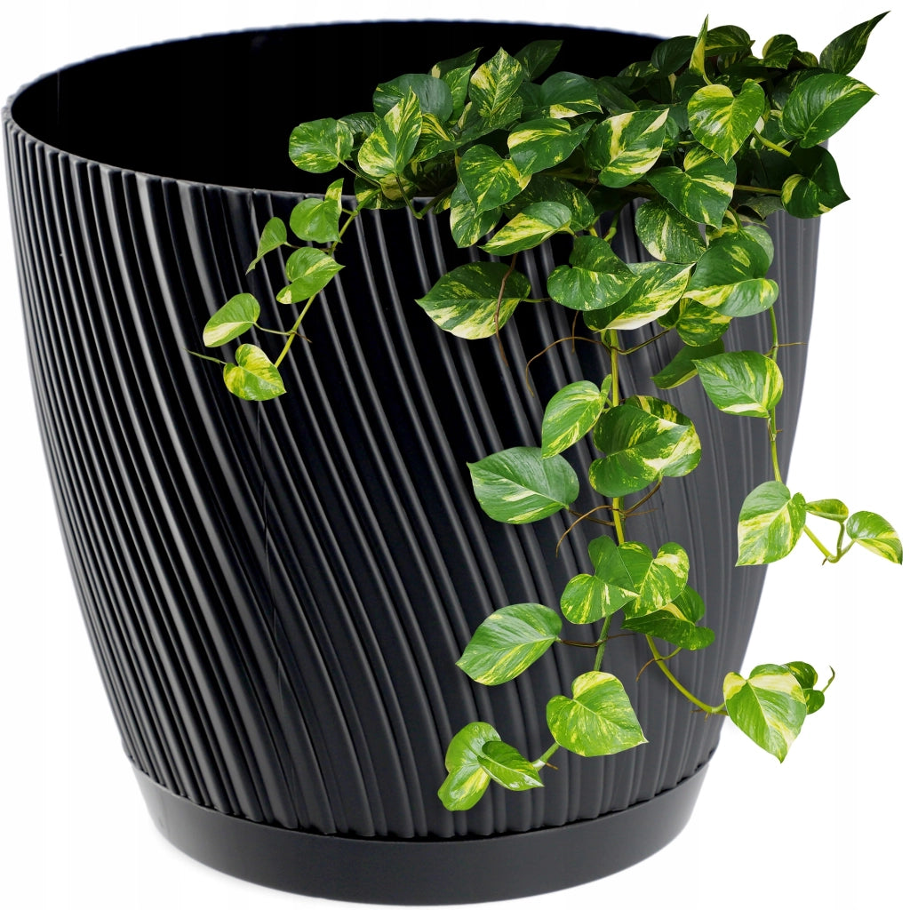 Vaso da fiori KADAX con supporto, coperchio, ciotola rotonda, 13 cm, grigio