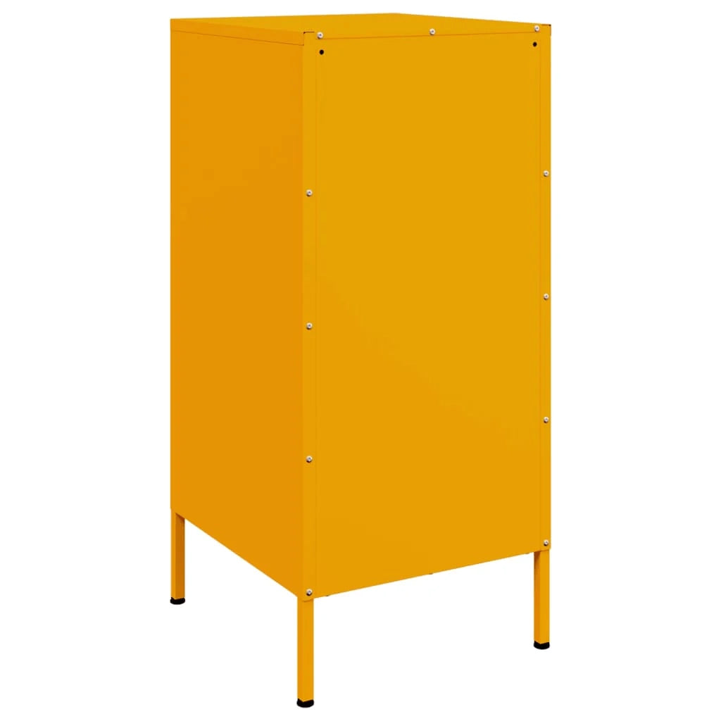 Buffet credenza cassettiera armadio mobile contenitore organizer per cucina soggiorno salotti set da 2 giallo senape 36 x 39 x 79 cm acciaio giallo 02_0036882