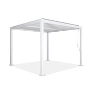Pergola bioclimatica 3x3m in alluminio e acciaio, lamelle orientabili,