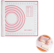 Mat di Silicone per Fornitura con Dimensioni - Mat per Forno - Mat per Impasto - Mat per Forno - Cottura - Cucina - Riciclabile - per la Preparazione di Torte, Pizze, Biscotti e Fondant