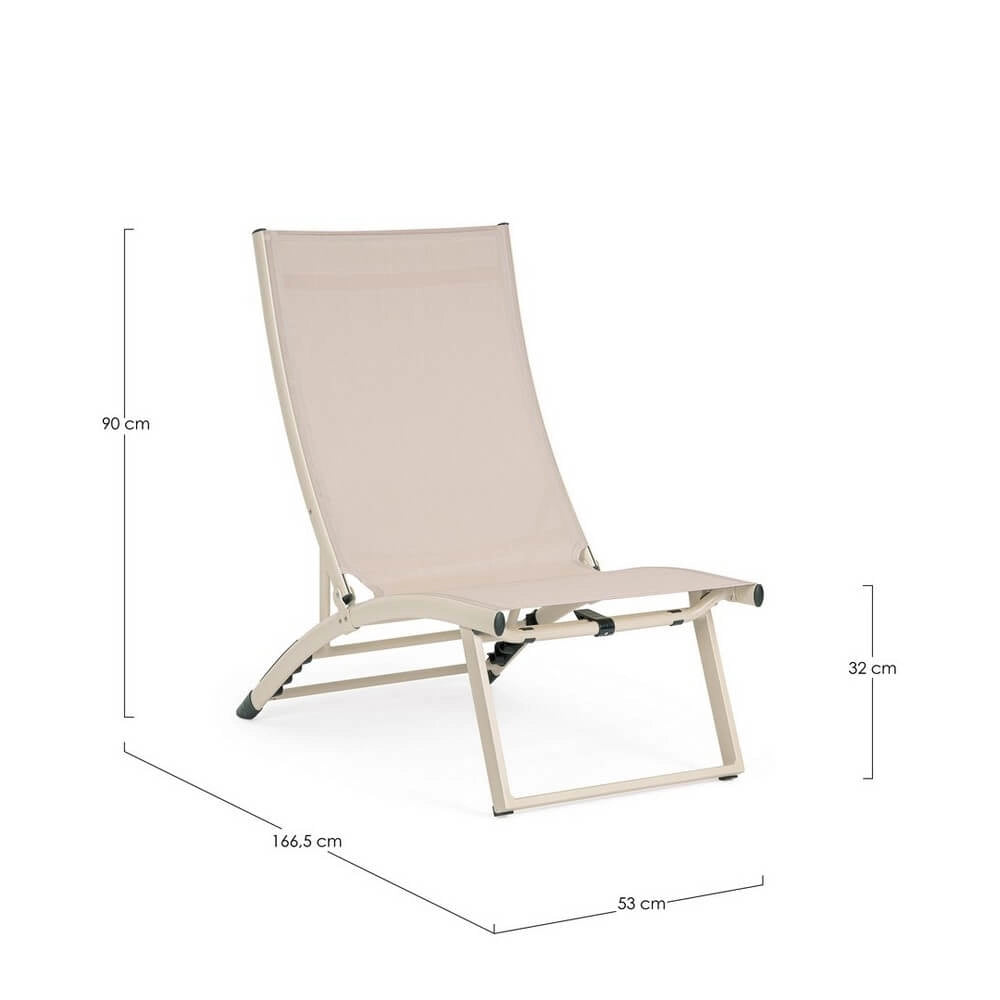 Set di 2 Poltrone Lounge Reclinabili da Esterno in Alluminio e Textilene - TAY