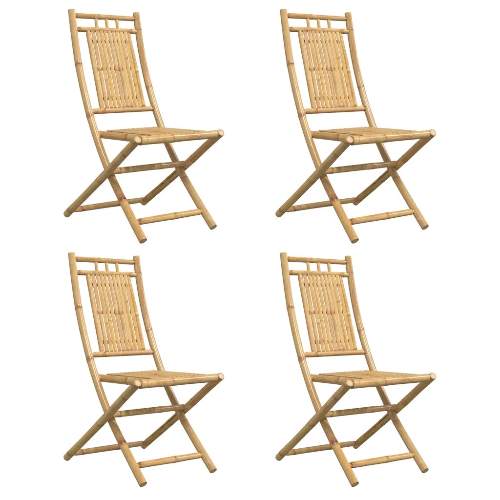 Sedie da Giardino Pieghevoli 4 pz 46x66x99 cm in Bambù 3278511