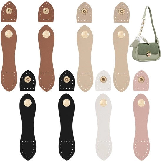 Portafoglio con chiusura a pressione - 8 pezzi di accessorio - Cerniera con decorazione in pelle - Per borsa - Per telefono cellulare - Crea un portafoglio