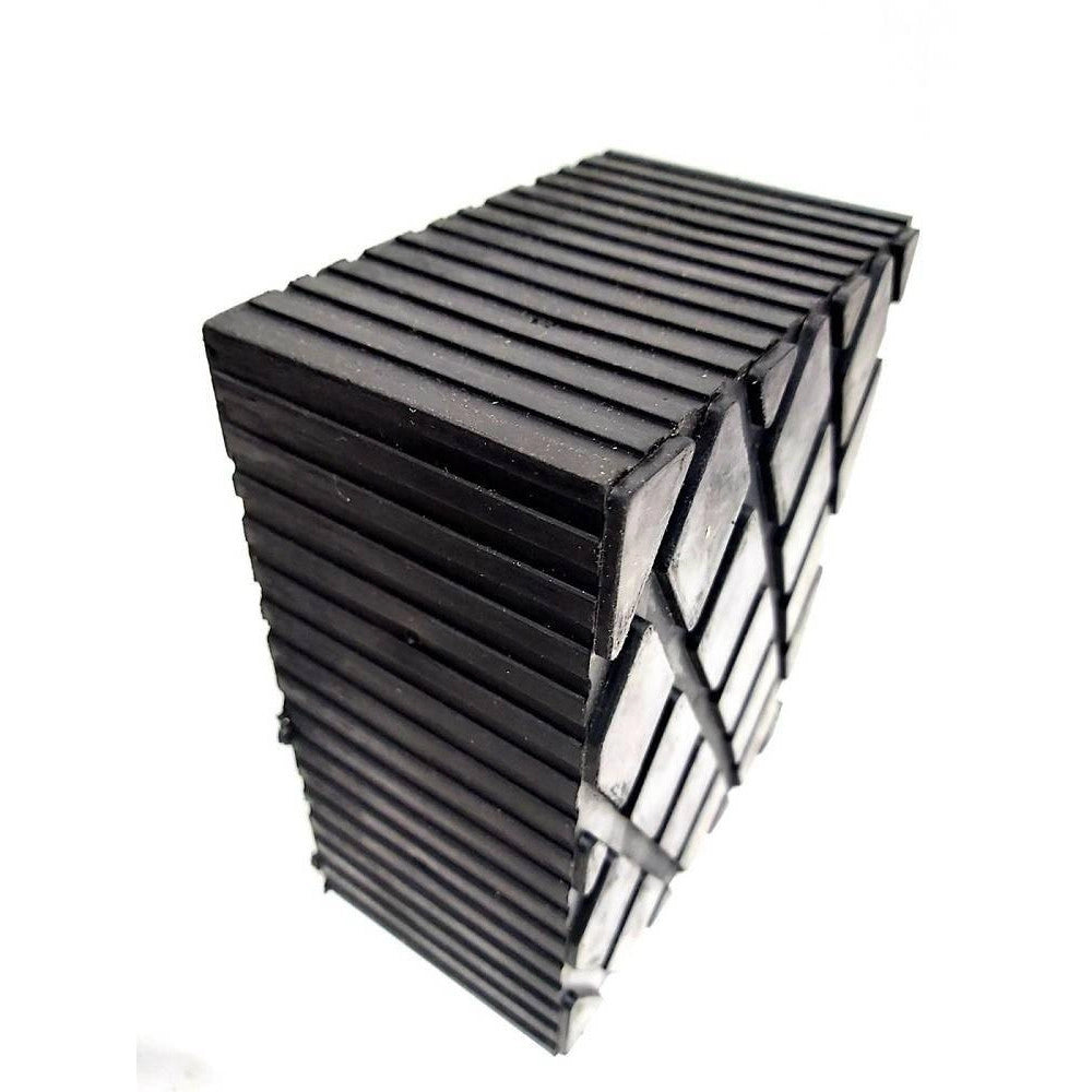 Trade Shop - Set 2 Pezzi Tamponi In Gomma Per Ponti Sollevatori Tampone 16 X 12 X 8 Cm -