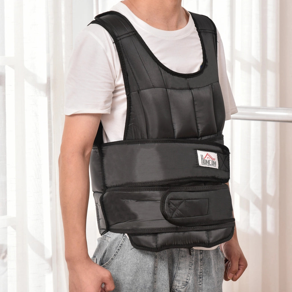 Gilet Ponderato Regolabile per Fitness ¨C Minimal ¨C 60x50 cm Nero