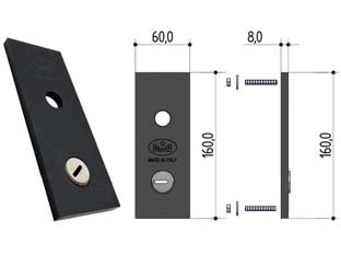 PLACCA ESTERNA DI SICUREZZA 0479- per W551.0822.0200 sporg. mm.9 (0479.0034.W000) - 1 pezzi PREFER