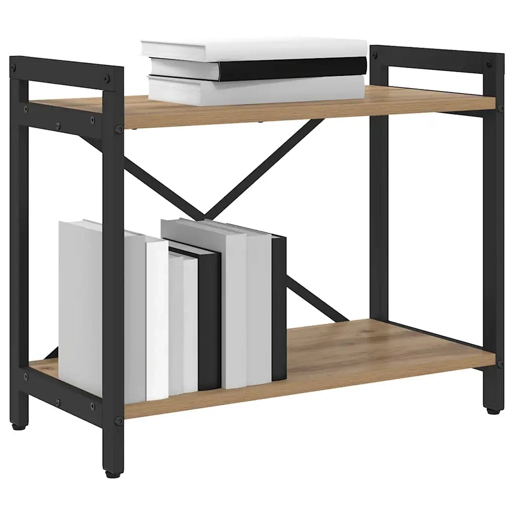 Libreria-Scaffale per Libri-Mobile di Stoccaggio Rovere artigianale 60 x 30 x 50 cm Legno multistrato