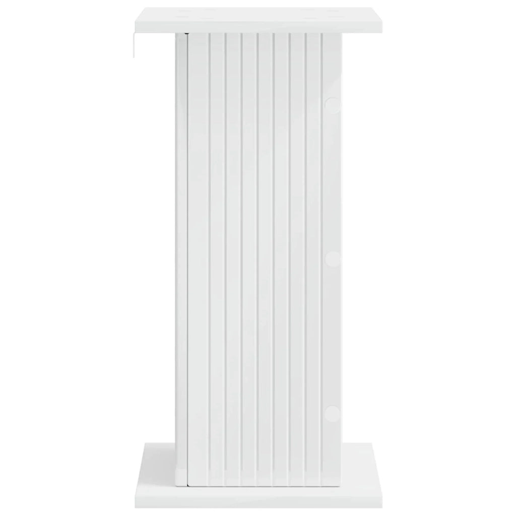 Supporto per piante 2 pcs Bianco Lucido 30,5 x 30 x 60,5 cm