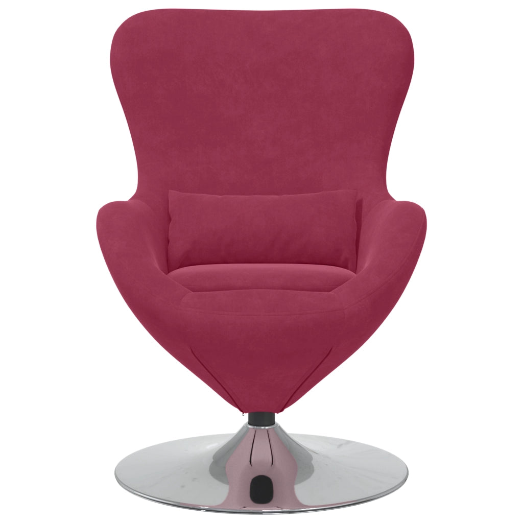 Chaise Egg  Rosso Vino in Velluto