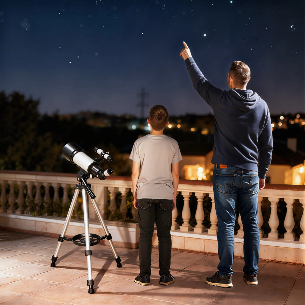 Telescopio per Astronomia 70mm Apertura 400mm Montatura AZ ¨C zephmum ¨C Telescopio Rifrattore con Treppiede