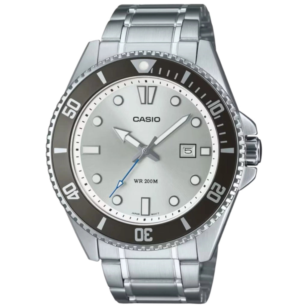 CASIO COLLECTION Mod. DIVER DATE 200M - ARGENTÉE