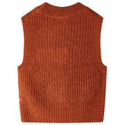Gilet per Bambini Lavorato a Maglia Cognac 104