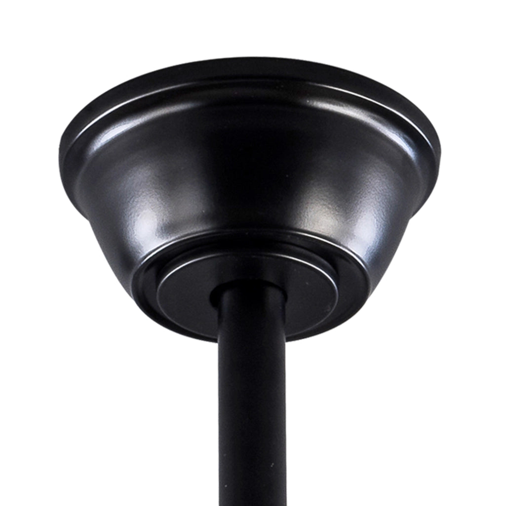 Ventilatore da soffitto 176x176x30 cm nero e noce con LED regolabile –