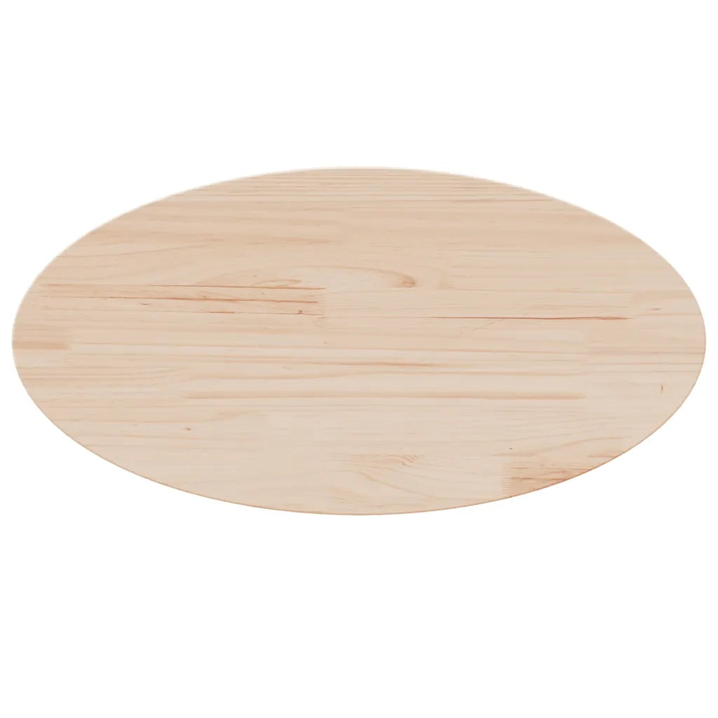 Piano Tavolo 60x30x2,5 cm in Legno Massello di Pino Ovale 824310