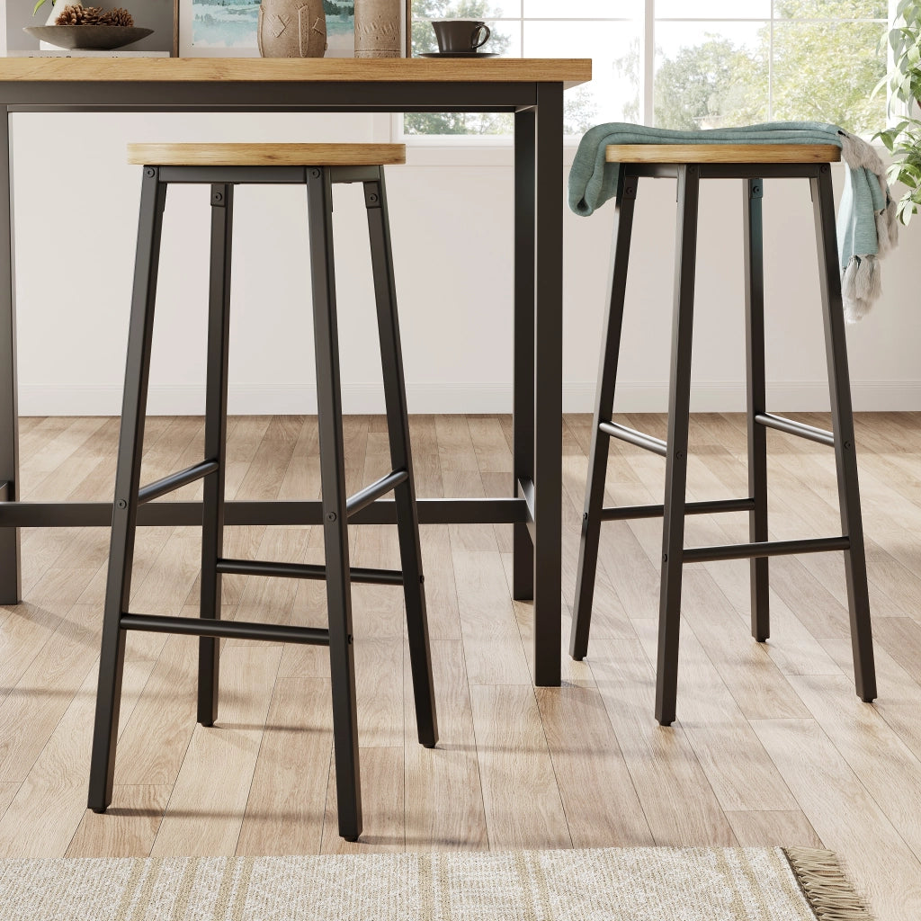 Tavolo da pranzo da cucina con contenitore e 2 sgabelli, metallo e MDF, nero, 138 × 39 × 105 cm
