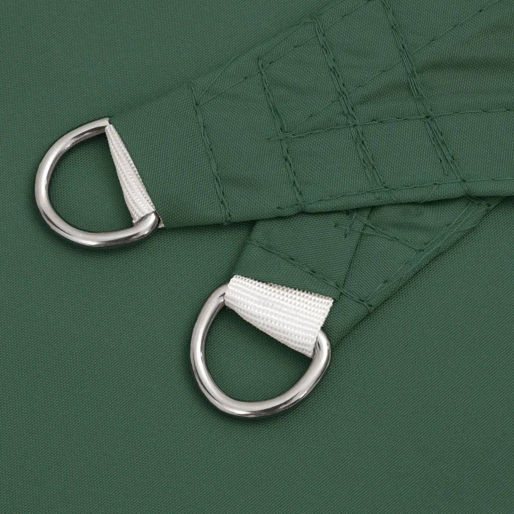 Parasole a Vela Oxford Triangolare 4x5x6,4 m Verde Scuro
