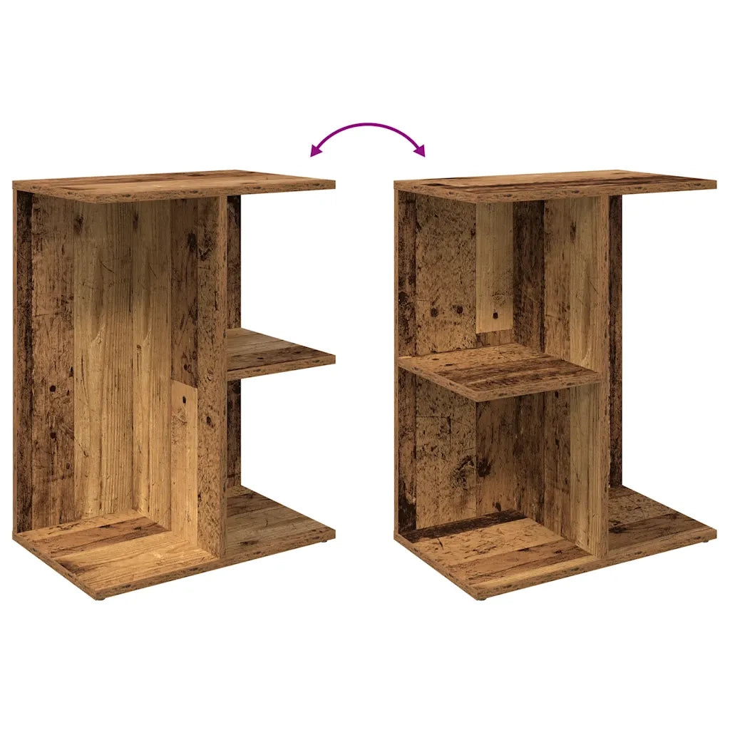 Comodini 2 pz-Set di 2 Tavolino da notte Legno Antico 46,5x29x61 cm in Legno Multistrato