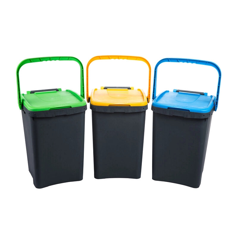 PATTUMIERA  50 L ECOPLUS C/MANIGLIA KIT 3 PEZZI