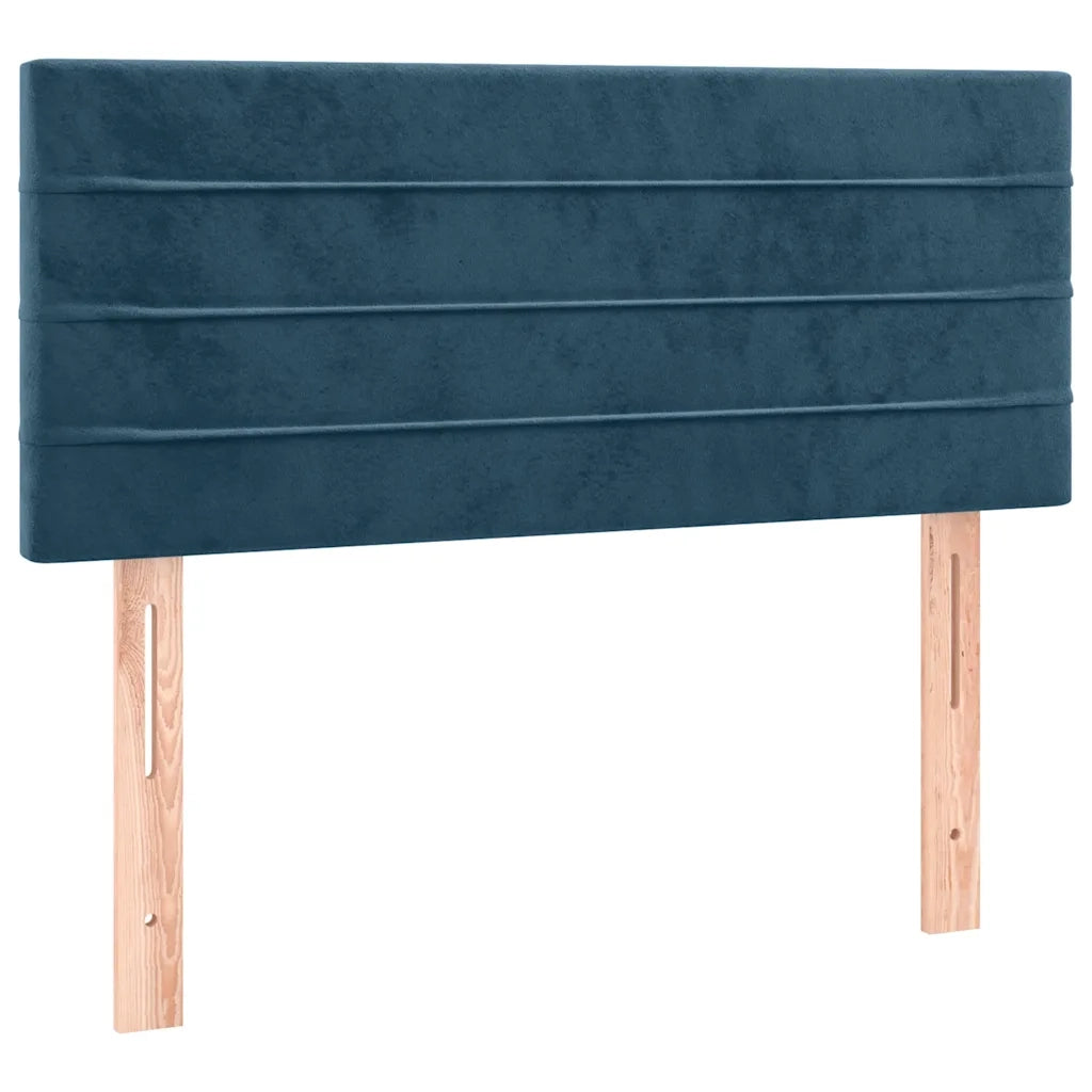 Giroletto a Molle con Materasso-Struttura Letto Blu Scuro 90x200 cm in Velluto 515489