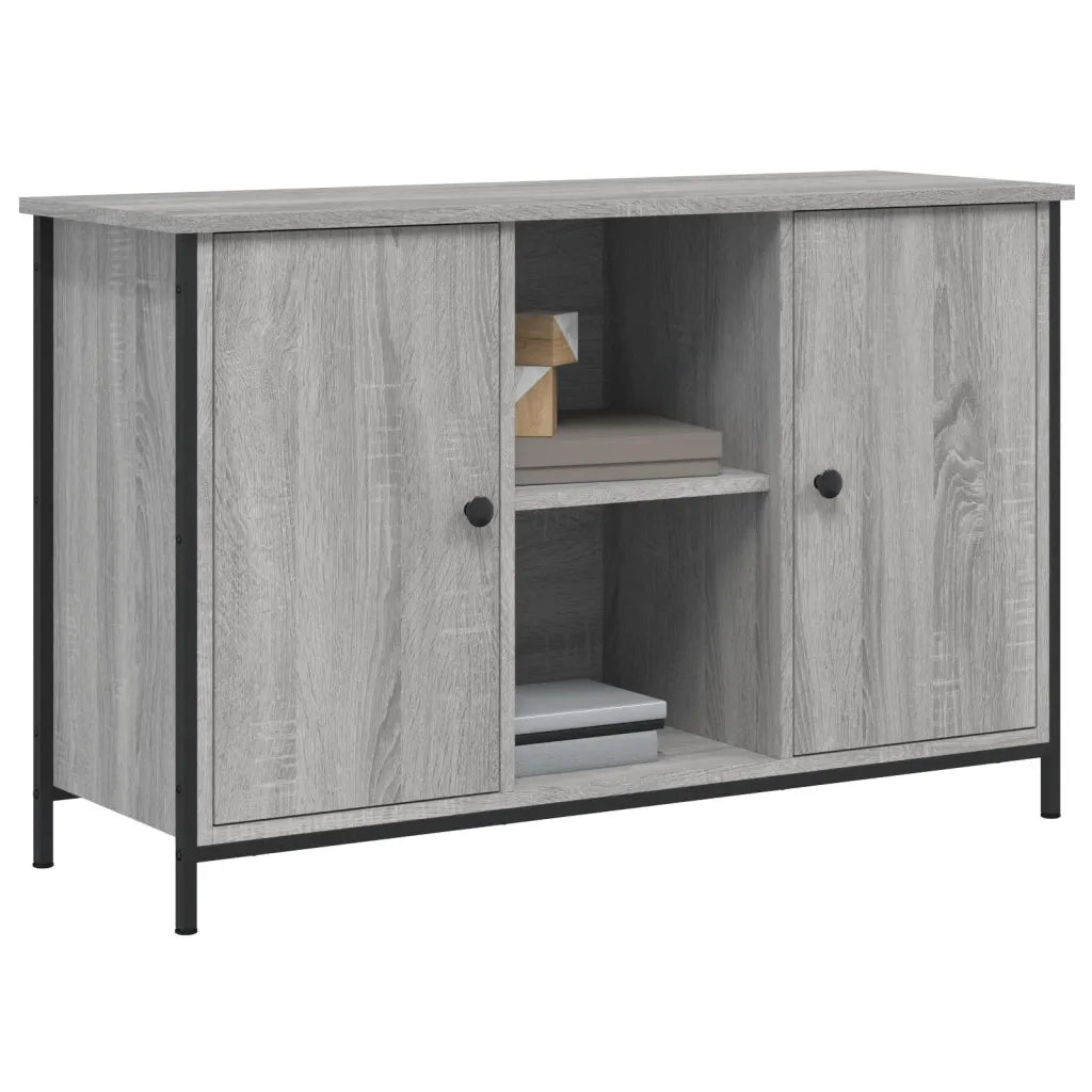 Mobile TV Grigio Sonoma 100x35x65 cm in Legno Multistrato 832781
