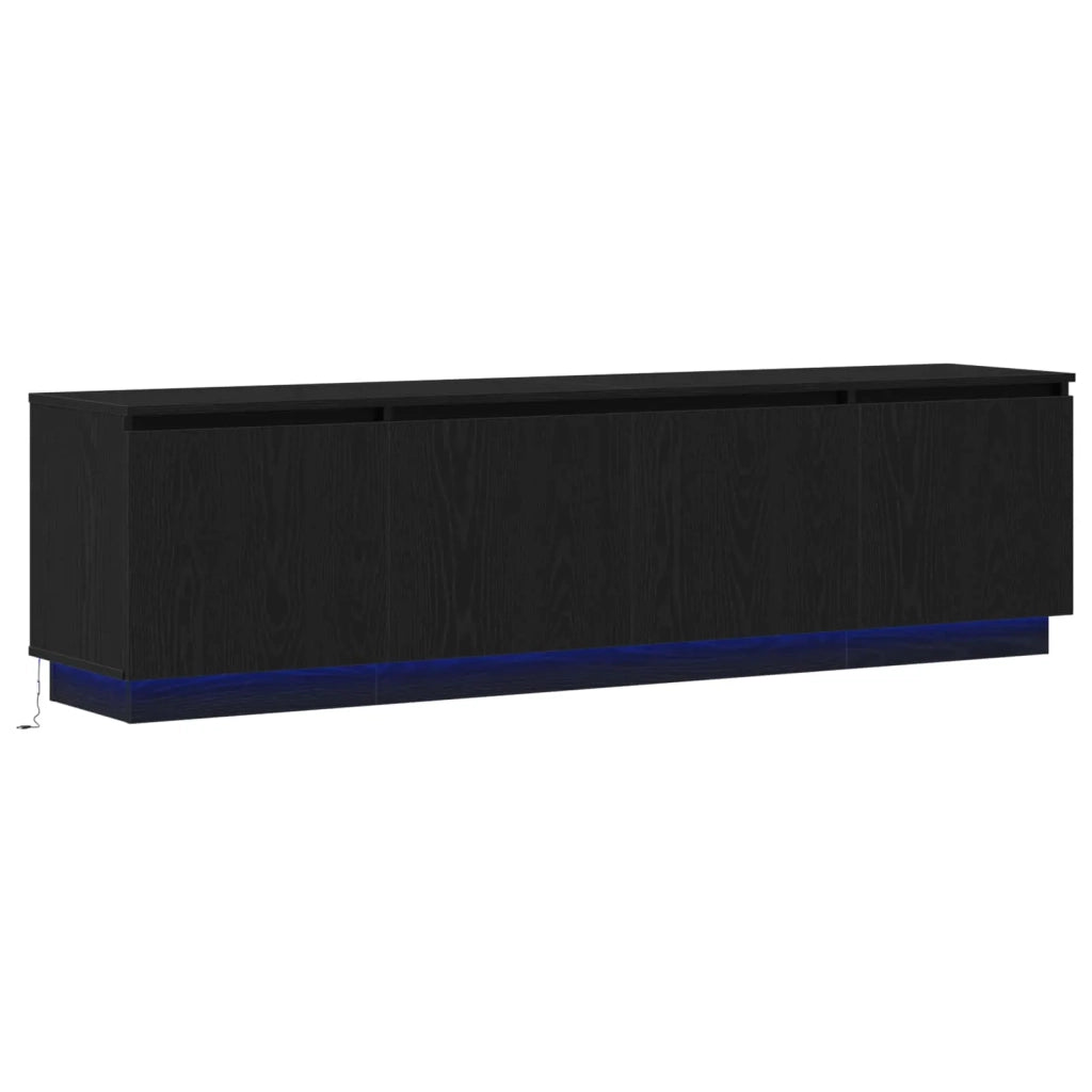 Mobile TV Rovere Nero 180 x 38 x 49 cm Legno multistrato 3376145