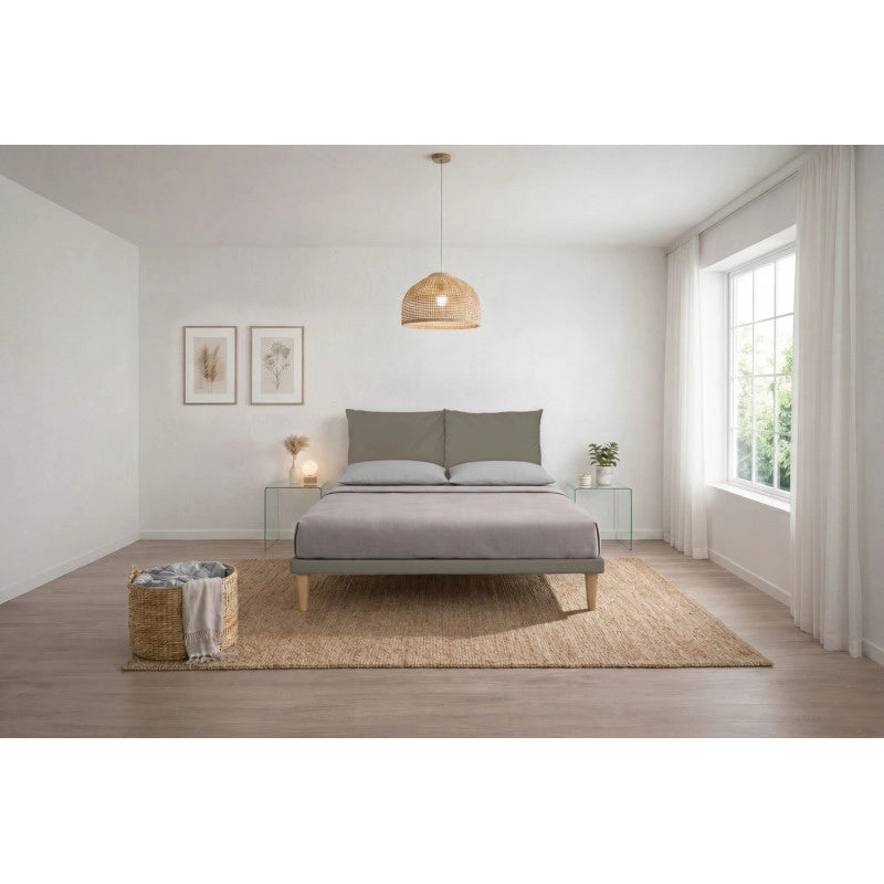 Letto imbottito Matrimoniale 180x190 cm Soft - Similpelle,Cappuccino,Con rete
