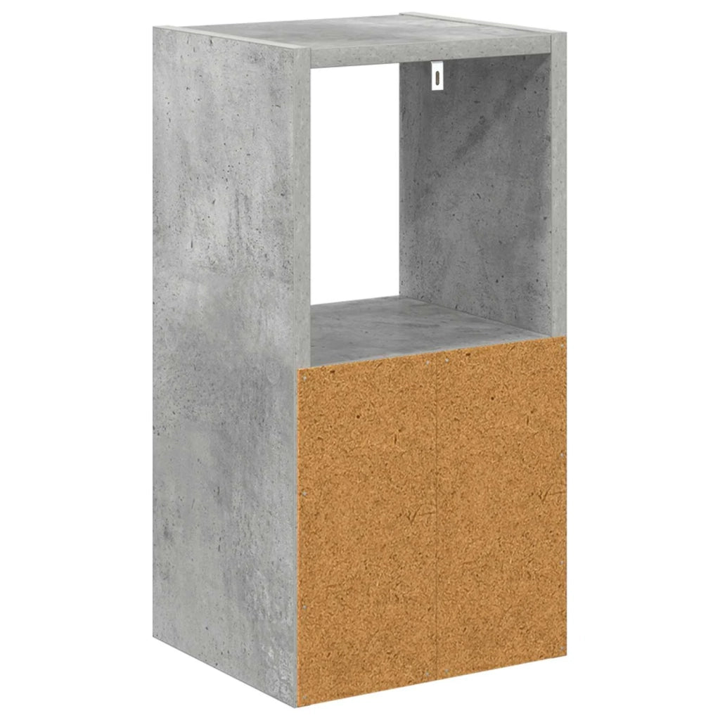 Set di 2 Comodini | Armadio da Notte | Mobiletto da notte con cassetto Grigio cemento 25,5 x 22 x 49,5 cm
