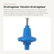Regolatore di pressione 50-3000 l/min - Regolatore di pressione per aspirazione - Valvola di regolazione di pressione - Componente per macchina per il latte - Resistente alla corrosione - Facile da installare - Valvola di regolazione di pressione