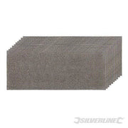 Fogli a rete abrasivi fissaggio a strappo 115 x 230 mm per platorelli riutilizzabili silverline - Grana 80
