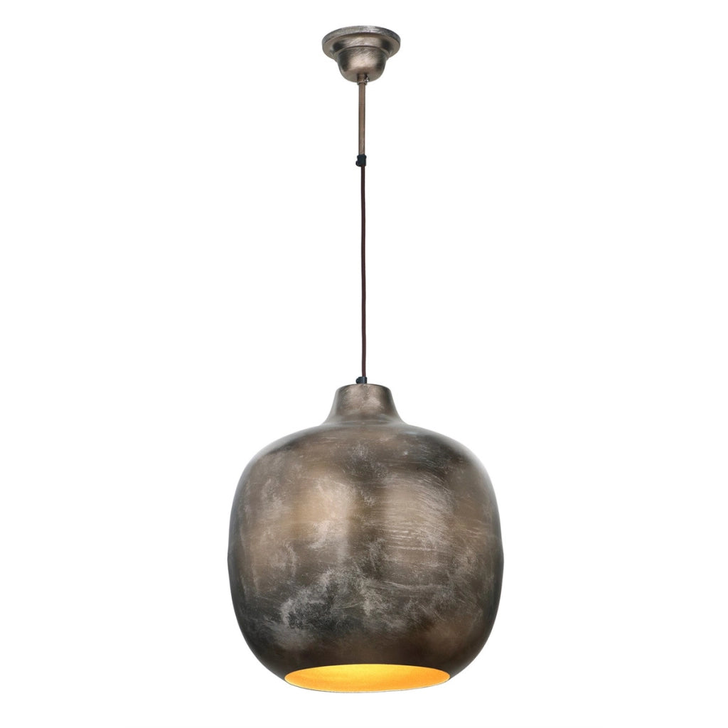 Lampada a sospensione Sawyer in ferro bronzato