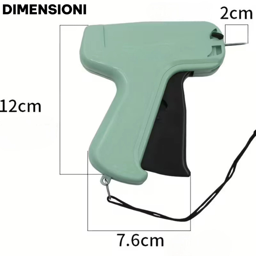 Pistola Sparafili Manuale per Etichette Abbigliamento + 5 Aghi Ricambio 7859825