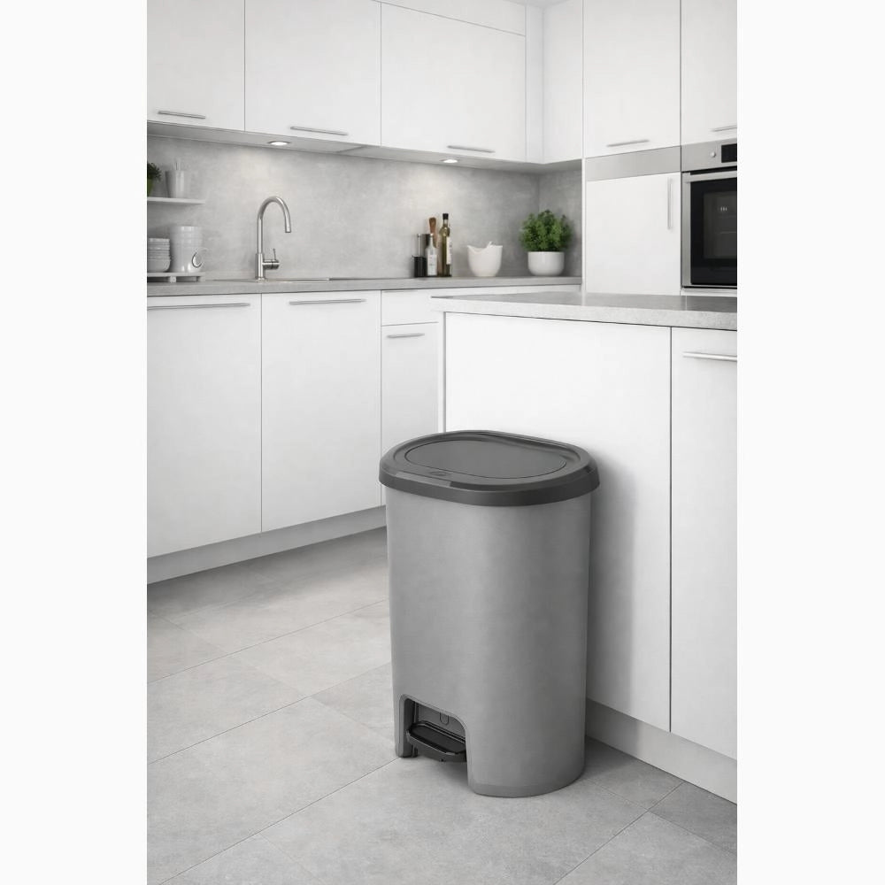 Pattumiera da cucina per spazzatura Apertura con pedale 45 Litri esterno interno