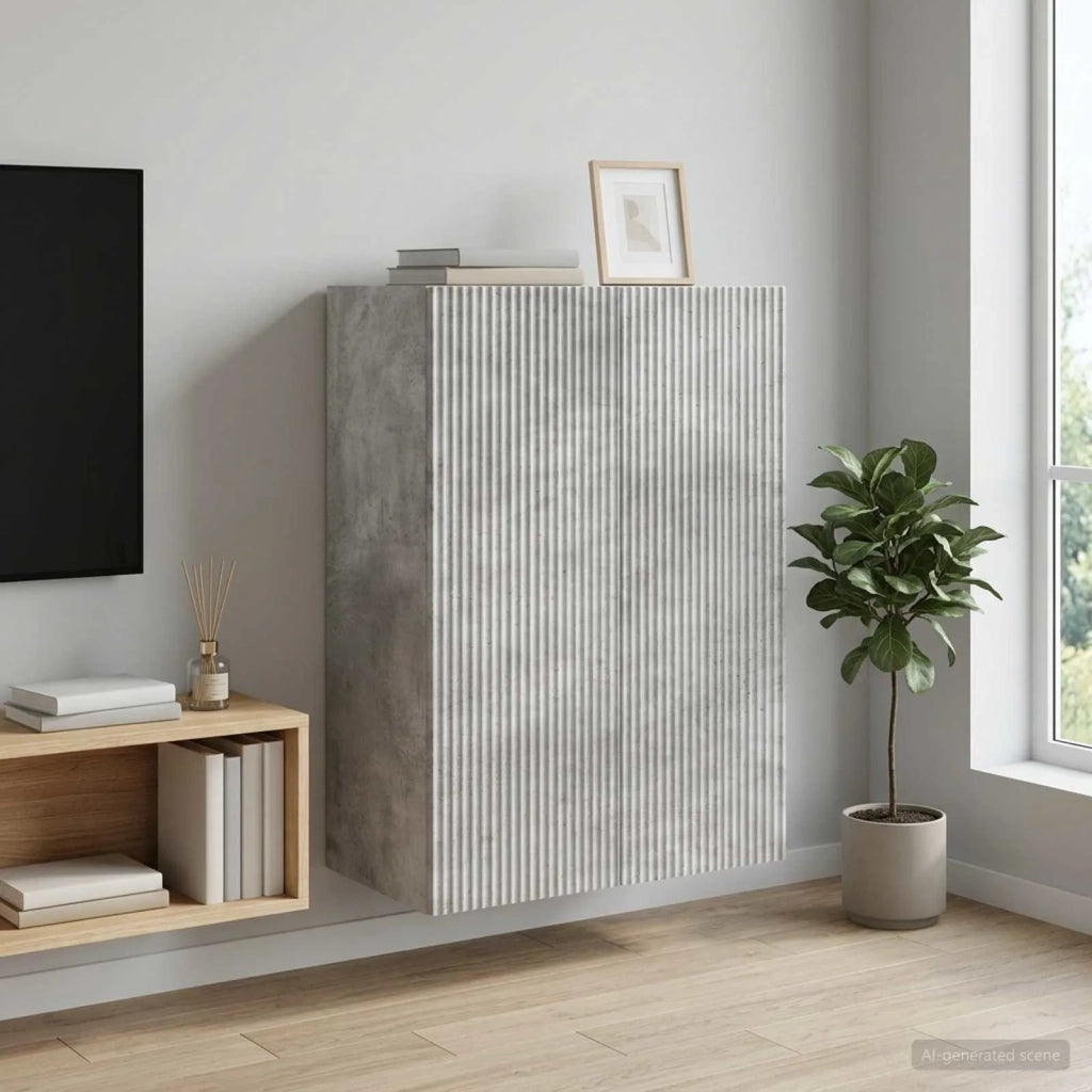 Mobiletto a muro Grigio Cemento 66 x 34,5 x 90 cm 898398