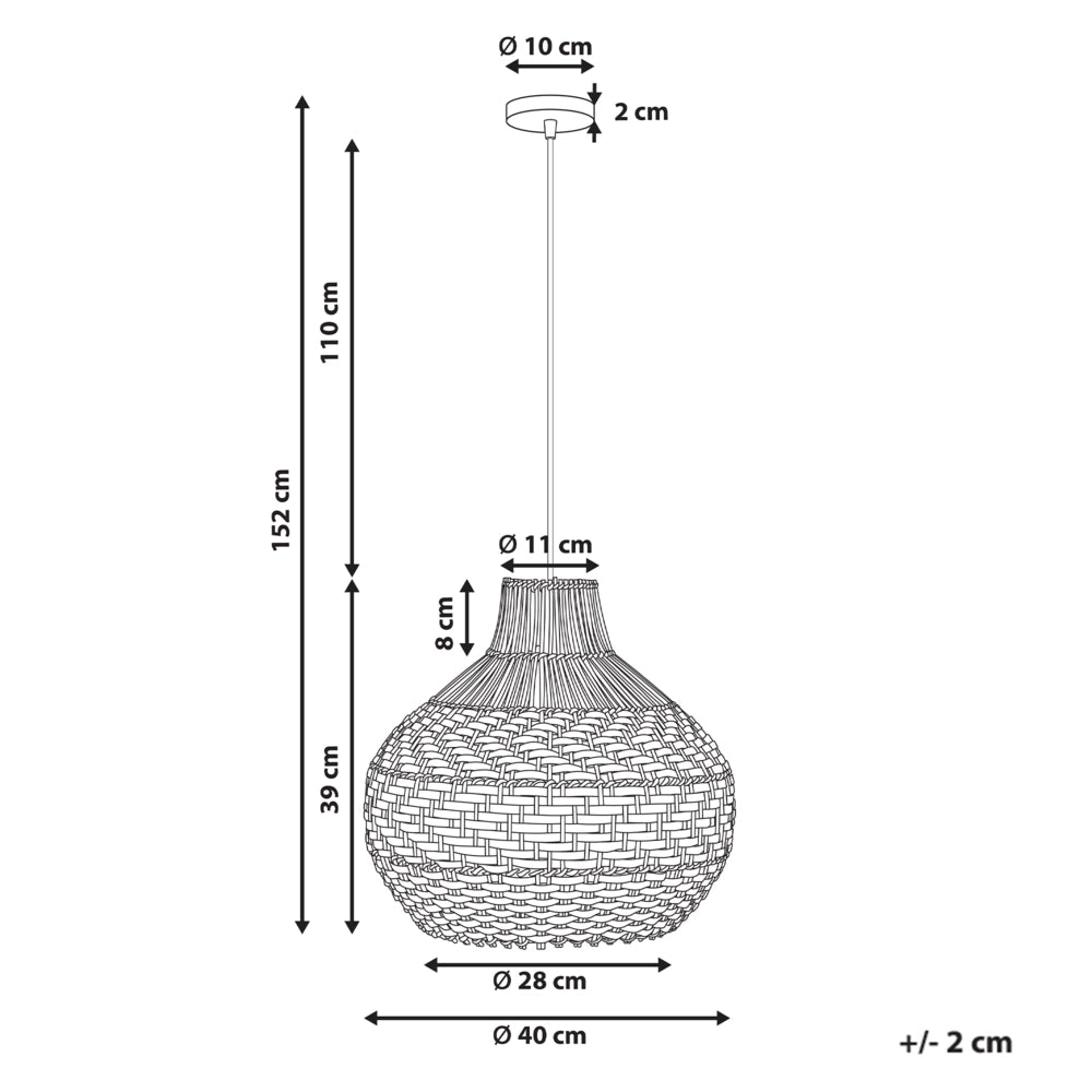 Lampadario con paralume in rattan bianco e struttura in ferro Illuminazione in stile bohémien